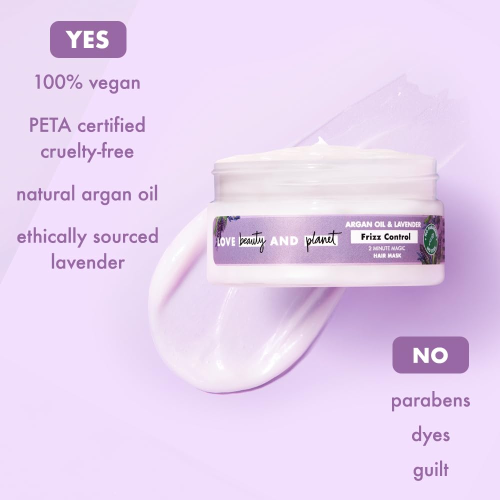 Love Beauty And Planet Argan Oil & Lavender Magic Mask for Smooth Frizz Free Hair|No Sulfates,No Paraben|100 millilitre - Image 6