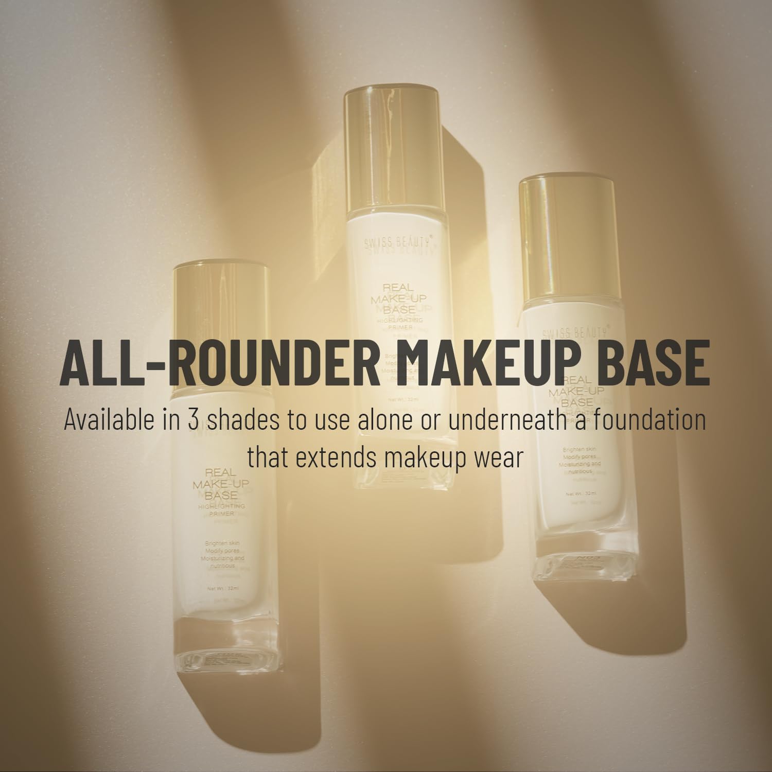Swiss Beauty Real Makeup Base Highlighting Primer| Skin-Hydrating Poreless Primer With Natural Glow Finish For Face Makeup |Shade - 03 Pink Tint, 32Ml - Image 5