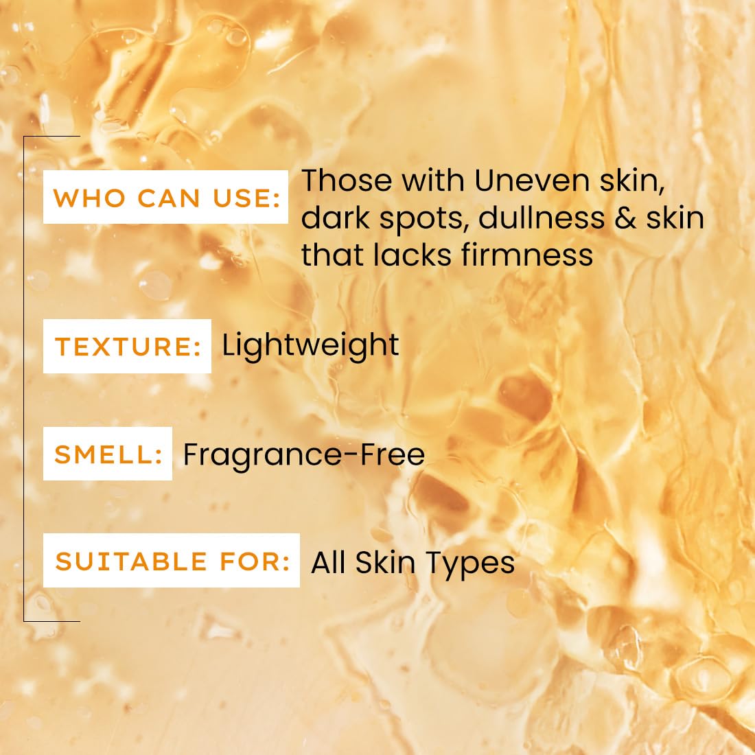 Hyphen 18% Brightening + 20% Collagen Face Serum | Double Shot Serum with 11% Mandarin 5% Niacinamide 2% PGA & Bakuchiol | Summer Skincare | Brightening, Hydrating & Collagen Boost for Dry Skin - 50ml - Image 2