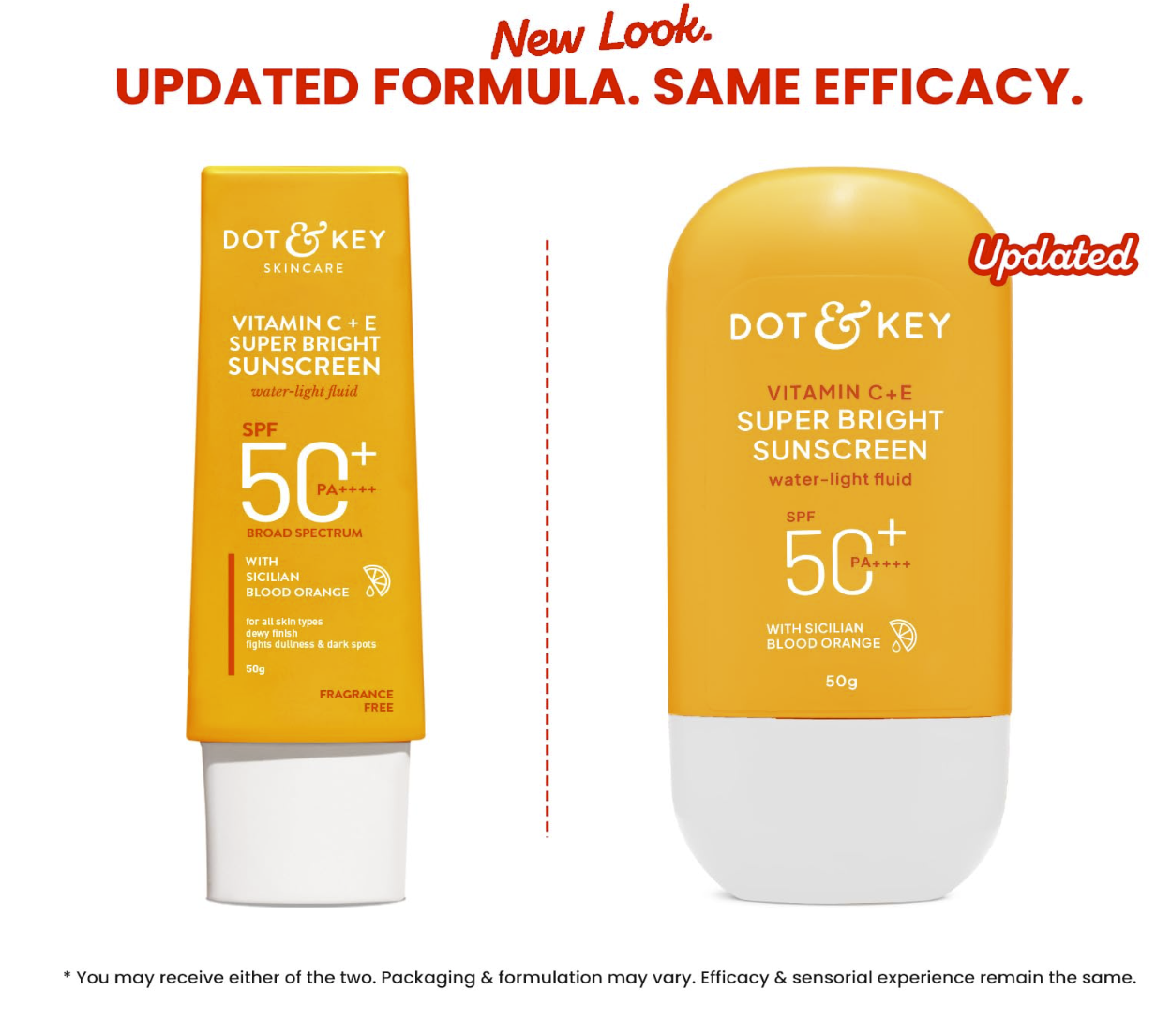 Dot & Key Vitamin C + E Super Bright Sunscreen In-Vivo Tested SPF 50+ PA++++ With New-Age UV Filters, Water-Light Fluid, Boosts Glow, Reduces Dullness & Dark Spots, Checks Tanning, No White Cast| 50G,Pack Of 1 - Image 5