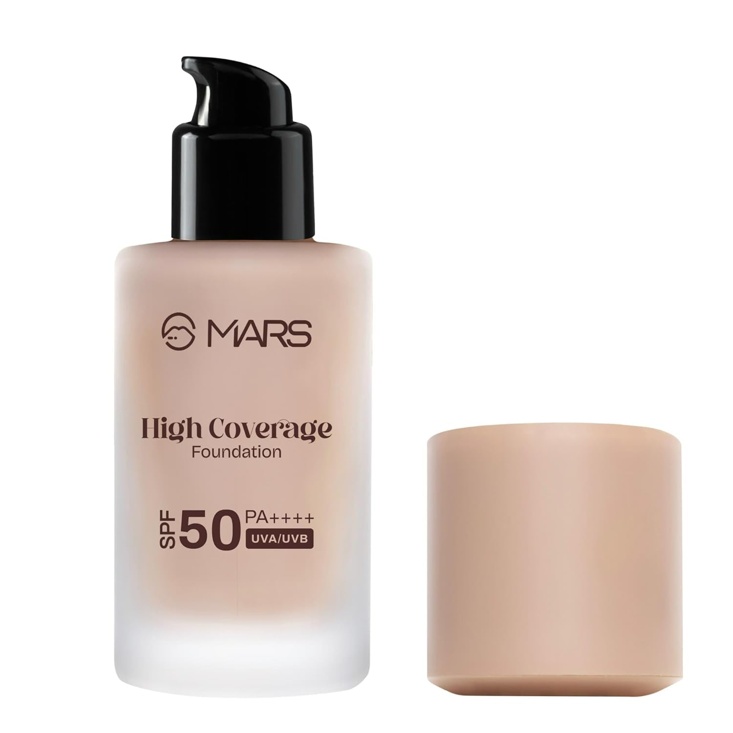 MARS SPF50 PA++++ High Coverage Foundation | Blemish Free & Blendable Makeup | All Skin Type | IN-VIVO Tested with 5 Star UVA+UVB Protection Boots Rating (SHADE-03) - Image 4