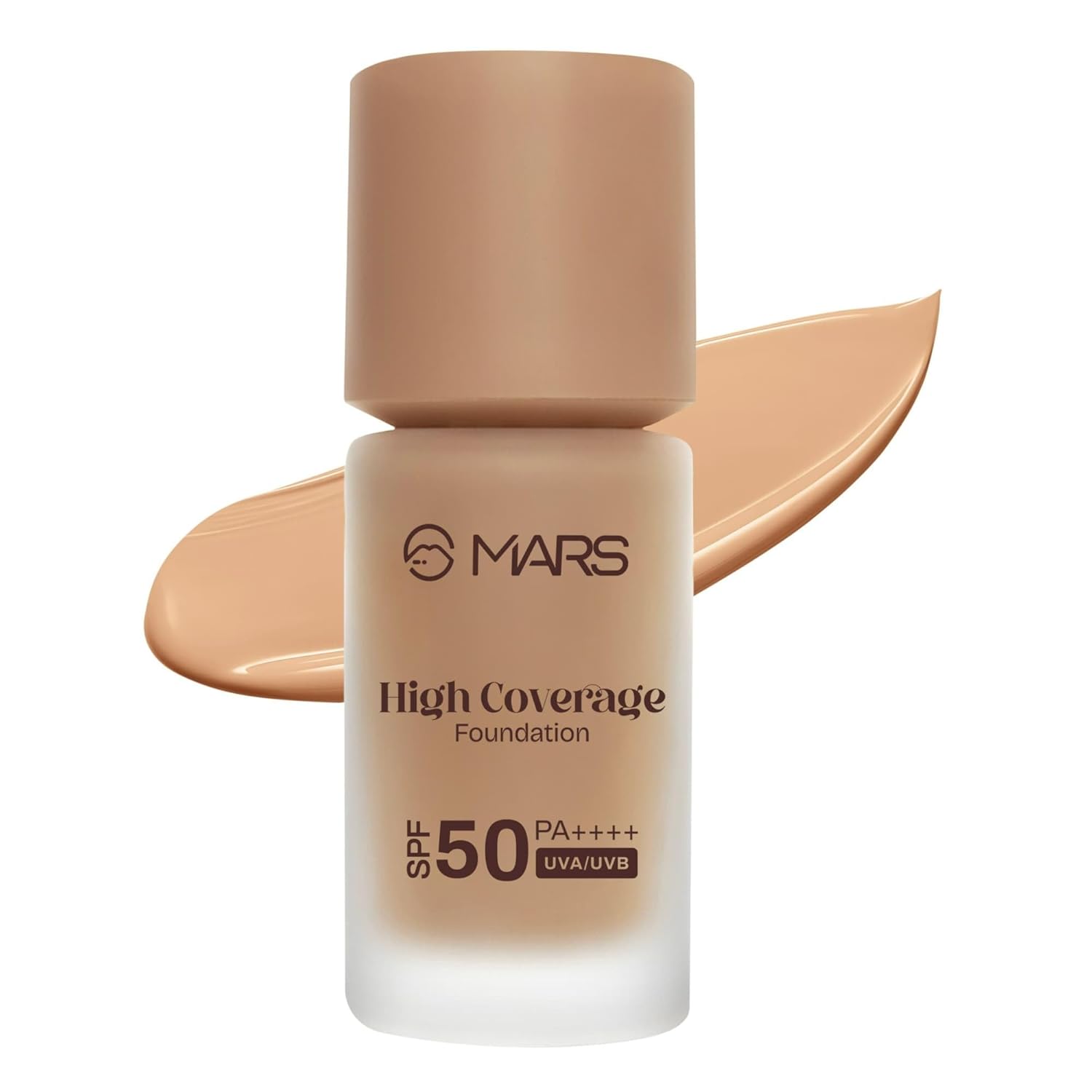 MARS SPF50 PA++++ High Coverage Foundation | Blemish Free & Blendable Makeup | All Skin Type | IN-VIVO Tested with 5 Star UVA+UVB Protection Boots Rating (SHADE-03)